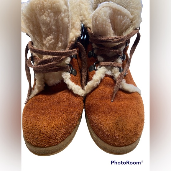 - - VINTAGE BALLOONS THOM MCAN Suede Leather Boots size 6 - Picture 1 of 8